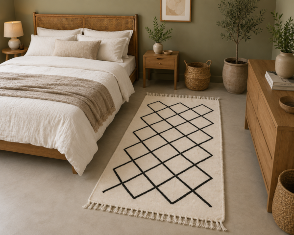 112 Tapis berbère blanc cassé
