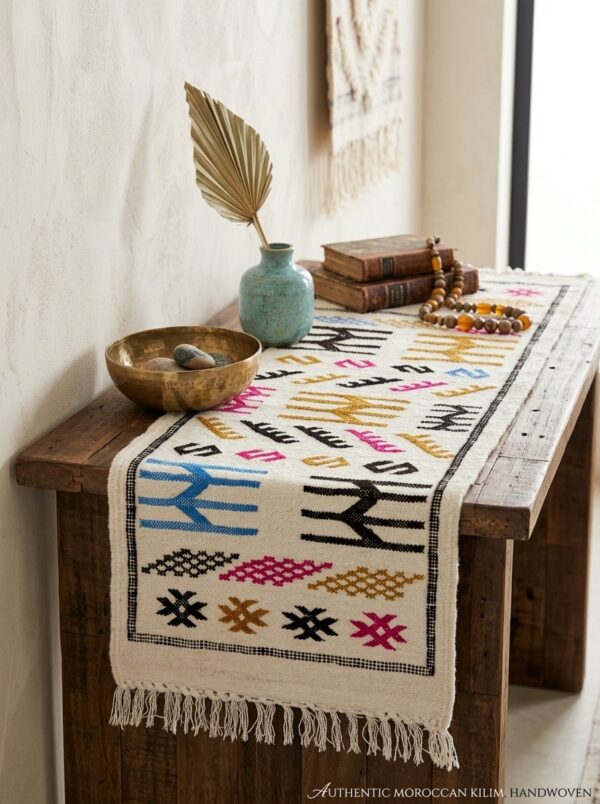 82 Tapis berbère à motifs colorés