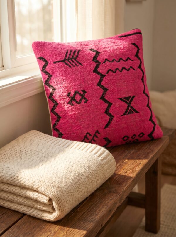 fead3e75-66fe-40d3-99cd-ffae9f4fb6cf Coussin berbère rose